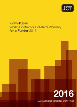 Picture of JCT: Works Contractor Collateral Warranty for a Funder 2016