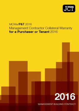 Picture of JCT: Management Contractor Collateral Warranty for a Purchaser or Tenant 2016