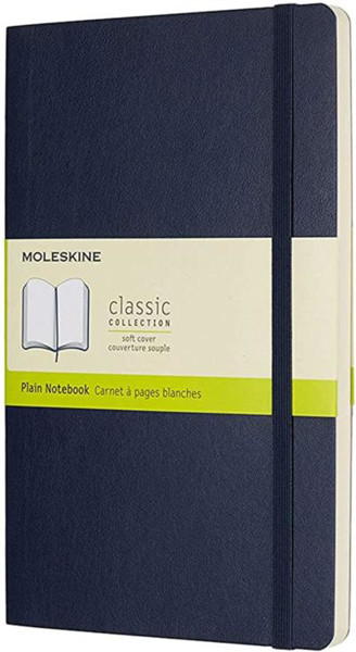 Picture of Moleskine Notebook Large Plain Sapphire Blue Soft cover