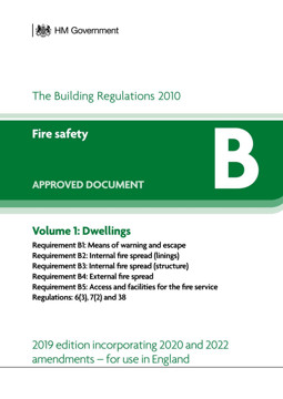 Picture of Approved Document B: Fire safety - Volume 1: Dwellings (2019 edition incorporating 2020 and 2022 amendments)